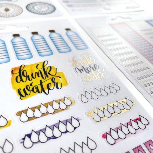 Paper House Productions Planner Sticker Day Tracker Set of 4 Packs of Sticker Sheets for Planners, Journaling and Crafting...
