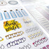 Paper House Productions Planner Sticker Day Tracker Set of 4 Packs of Sticker Sheets for Planners, Journaling and Crafting...