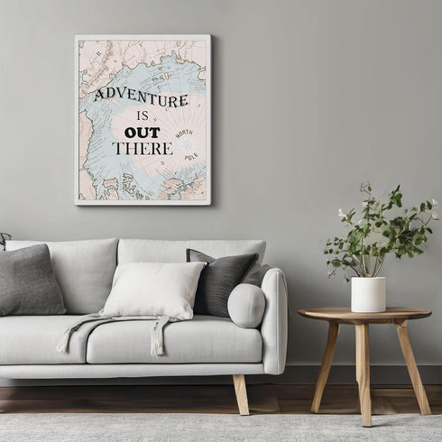Posterizer 1 pcs-adventure is out there-Inspirational Wall Art-Holiday Poster Collection-Map Art-Decor for Beach House- UNFRAMED Wall Art...