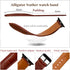 Brown Light Crocodile Leather Band Compatible for Apple Watch 41mm Iwatch Screen Protector Case Men Alligator Replacement Strap Smartwatch Series ...
