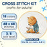 HobbyJobby Cross Stitch Kit The Bedtime Story, Counted Cross Stitch Kit for Adults, Needlecraft and Embroidery Kit...