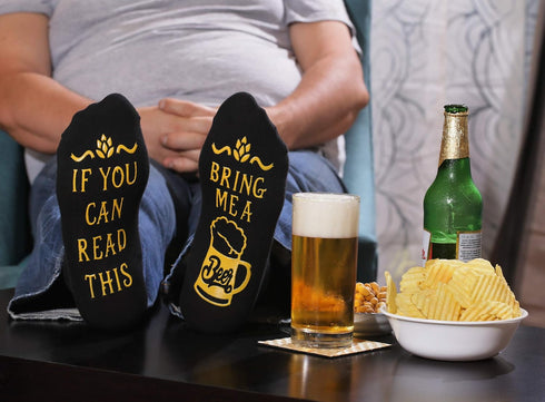 Cavertin Novelty Beer Socks and Bottle Opener, Fathers Day Beer Gifts for Men...