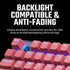 Cooler Master PBT Doubleshot Backlit Keycap Upgrade Set Sakura Pink for Mechanical Keyboards, Compatible with Standard US 104 Layout Keyboards (KC...