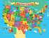 MasterPieces 60 Piece Educational Jigsaw Puzzle for Kids - USA Map State Shaped - 16.5"x12.75"...