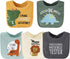 The Peanutshell Terry Bib Set for Baby Boys | 10 pack for Feeding, Teething, & Drooling | Dinosaur...