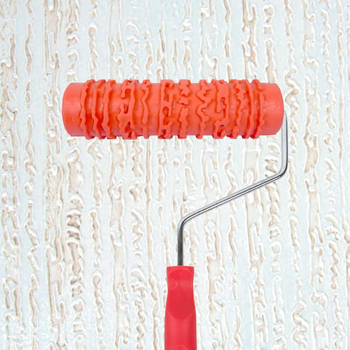 7'' Patterned Paint Roller for Wall Decoration Classic Brick Embossing Texture Rubber Roller Decorative Household DIY Paint Art Tool for Wall Deco...