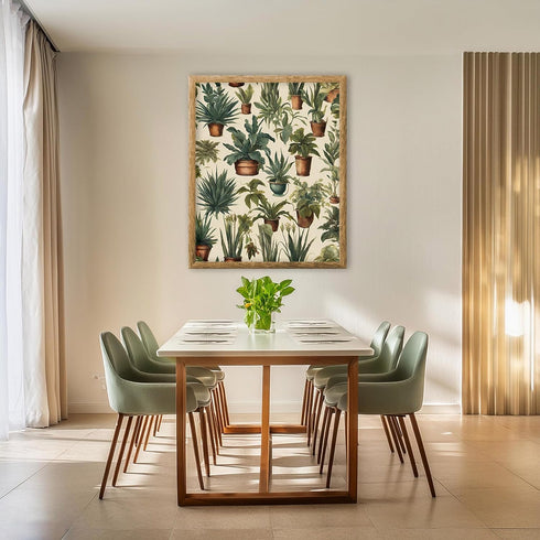 Posterizer 1 pcs-plants and pots-minimalist cute poster 4-Floral & Botanical Art-GIft for Men Women Teens-Living Room Bedroom Decor- unframed wall...