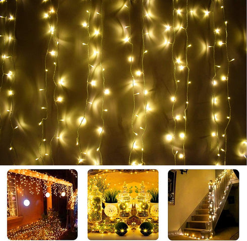 98FT 200 LEDs String Lights Waterproof Fairy Lights 8 Modes with Memory 30V UL Certified Power Supply for Home, Garden, Wedding, Party, Christmas ...
