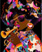 African Lady Black Girl Oil Painting Musical Performance Paint by Number Kits 16 x 20 inch Canvas DIY American African Paintwork for Kids Adults B...