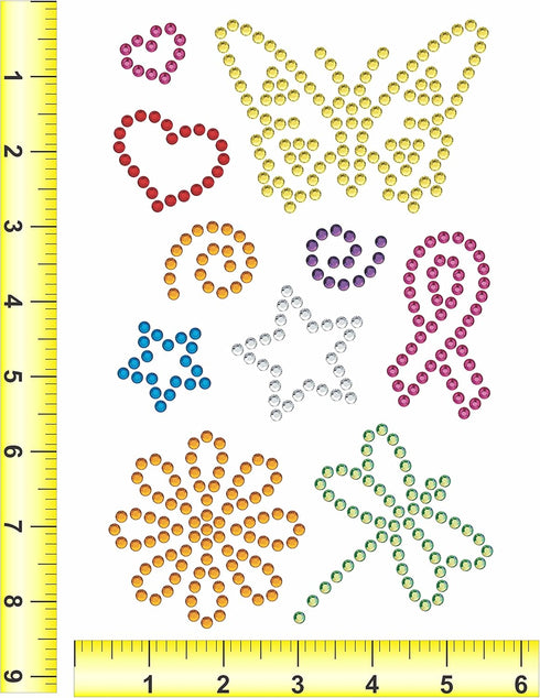 Rhinestone Genie Variety Magnetic Rhinestone Template, Black...