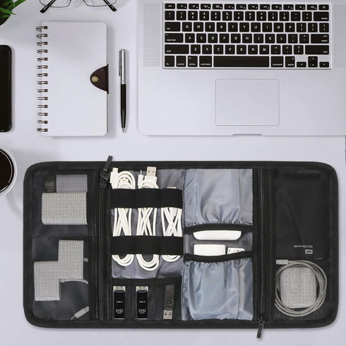 Electronic Organizer Accessories Case Waterproof Portable Digital Storage Bag Travel Cable Organizer Bag Pouch Carry Case for Power Bank,Hard Driv...