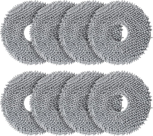 8 Pack Mop Pads Compatible with Roborock Q Revo/Qrevo MaxV Robot Vacuum Cleaner, Spin Cleaning Pads Replacement Accessories Set...