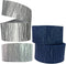 Navy Blue and Silver Metallic Crepe Paper Streamers, 4 Rolls Total...