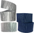 Navy Blue and Silver Metallic Crepe Paper Streamers, 4 Rolls Total...
