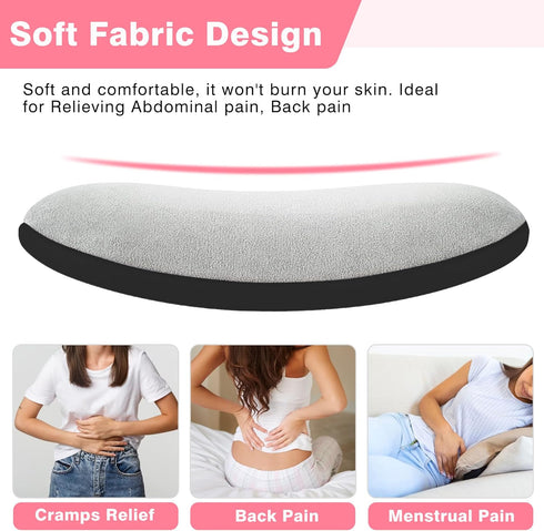 Heating Pads for Cramps, Period Cramp Massager Portable Cordless Heating Pad with 6 Heat Levels and 6 Massage Modes, Heating Pad for Back Pain Rel...