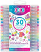 3C4G: 30 Scented Gel Pens - w/ 2 Color-in Snack Themed Sticker Sheets, 30 Different Vibrant Colors, Writing & Drawing, Three Cheers for Girls, Age...