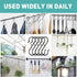 20 Pcs S Hooks Hanging Safety Buckle, 3.5 Inch Stainless-Steel Heavy-Duty S Hooks, Kitchen Pot Rack Hooks, Closet Hooks for Hanging Kitchen Utensi...