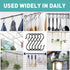 12 Pcs S Hooks Hanging Safety Buckle, 3.5 Inch Stainless-Steel Heavy-Duty S Hooks, Kitchen Pot Rack Hooks, Closet Hooks for Hanging Kitchen Utensi...