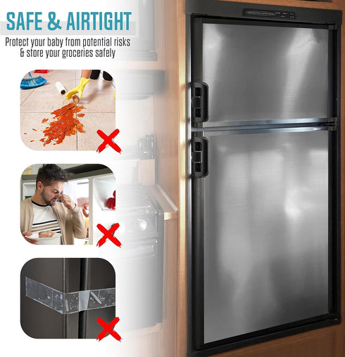 Camp'N Replacement Refrigerator/Freezer Door Handles with Screw Covers, Compatible with Most Dometic 26 and 28 c.f. Refers...