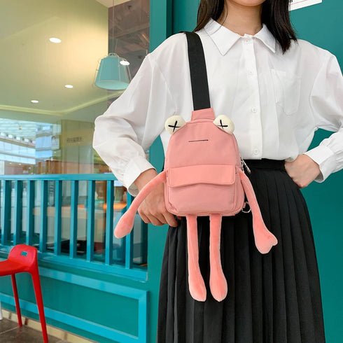 Frog Crossbody Handbags For Women Men, Cute Shoulder Bag Nylon Sling Bag Chest Bag Casual Travel Hiking Daypack...