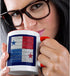 3dRose National Flag of Panama Painted onto a Brick Wall Panamanian Mug, 11 oz, Red...