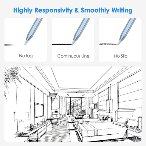 Stylus Pen for iPad, Apple Pencil for iPad 2018-2022, Apple Pen for iPad 9th Gen, iPad Mini 6th Gen, iPad Pencil for iPad Pro 11 and iPad Pro 12.9...