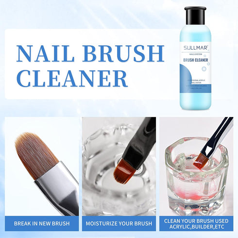 Nail Brush Cleaner for Acrylic Nail Brush Cleaner Acrylic Painting Quickly Cleaning Nail Art Liner Salon At Home 75Ml/2.5FL.OZ...
