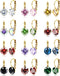 JOERICA 12 Pairs Leverback Dangle Earrings Set for Women Gold Plated CZ Stainless Steel Earrings 6/10MM Multicolor Cubic Zirconia Drop Earrings...