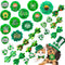 24pcs St.Patrick's Day Dog Bow Ties, Adjustable Green Pet Small Dog Collar Attachment Grooming Bowties, Lucky Clover Dog Bow Ties for Holiday Fest...