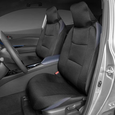 BDK EasyFit Car Seat Covers for Front Seats, Black – Front Seat Cover Set with Integrated Headrest Cover, Quick Slip-On Installation, Fits Most Ca...