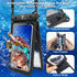 Double Space Waterproof Phone Pouch Case Compatible for Samsung Galaxy S24 S23 S22 S21 S20 S10 Note 20/10/9 up to 7", Cellphone Case Dry Bag Vacat...