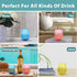 Lily's Home Unbreakable Poolside Acrylic Stemless Wine Glasses and Water Tumblers, Made of Shatterproof Plastic and Ideal for Indoor and Outdoor U...