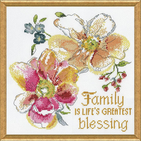 Design Works Crafts, Family Blessings Counted Cross Stitch Kit...