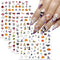 Terror Halloween Nail Art Stickers Decals Pumpkin Mouth Nail Decals 3D Self-Adhesive Skull Clown Face Nail Supplies Bat Spider Web Design Nail Art...