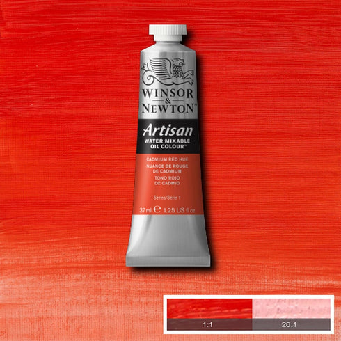 Winsor & Newton Artisan Water Mixable Oil Colour, 1.25-oz (37ml), Cadmium Red Hue...