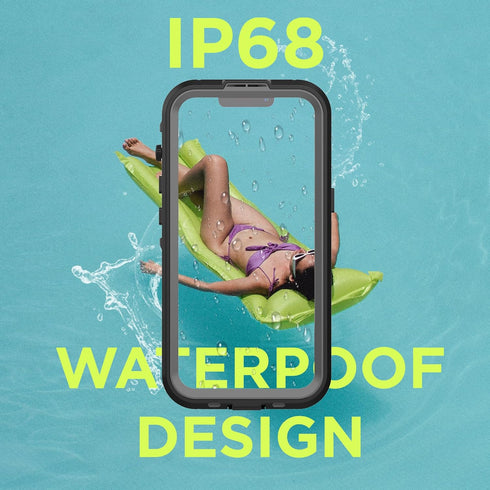 iPhone 14 Waterproof Case -Full Body Protection, Built-in scratch resistant & anti-fingerprint Screen Protector, Wireless Charging, Dust,Drop,Snow...
