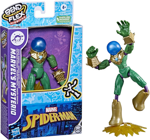Spider-Man Marvel Bend and Flex Missions Marvel’s Mysterio Space Mission Action Figure, 6-Inch-Scale Bendable Toy for Kids Ages 4 and Up...
