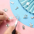 Ipotkitt 100 Pcs 10 Styles Antique Style Cartoon Charms Baby Boy Charms Baby Themed Puzzle Plane Charms for Baby Shower DIY Jewelry Making Supplie...