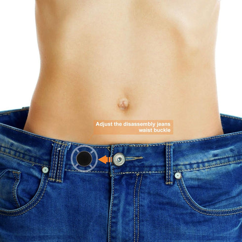 Non- Slip Pants Buttons 12Pcs Adjustable Buttons Instant Waist Button Extender Pants No Sew Button for Jean Pants Adjustable or Reduces Removable ...