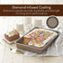 GoodCook Sweet Creations Textured Nonstick Medium Sheet Cake Pan, 13" x 9" x 2", Champagne Pewter...