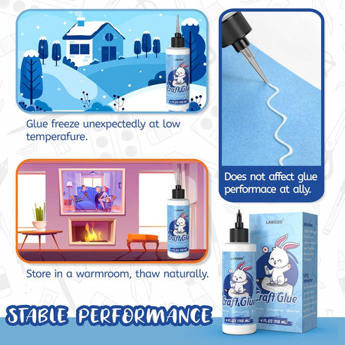 Craft Glue 4oz & Precision Tips, Craft Glue Bottles with Fine Tip, Craft Glue Quick Dry Clear, Strong Tacky Glue, Fabric Glue Permanent for Paper ...
