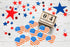 250 American Flag Heart Stickers -Patriotic Decals for Events, Celebrations, and Decorations -...
