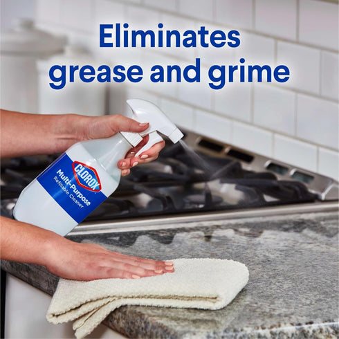 Clorox Multi-Purpose Spray Starter Kit 3x1.125fo, Household Essentials, Concentrated Refill + 20fo Spray Bottle...