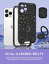 Goocrux (2in1 for iPhone 11 Pro Max Case Moon Plants Women Girls Cute Phone Cover Flower Heart Stars Space Design with Slide Camera Cover+Ring Fas...