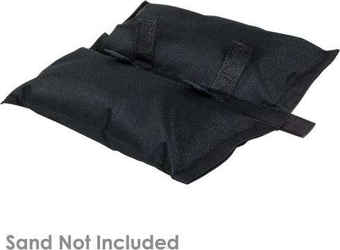Sunnydaze Polyester Sandbag Canopy Weights - Fillable Canopy Anchors - Easy to Attach - Set of 4 - Black...