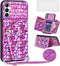 Asuwish Phone Case for Samsung Galaxy A14/M14 5G Wallet Cover with Tempered Glass Screen Protector and Card Holder Stand Leather Bling Glitter Cel...