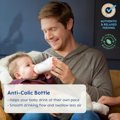 MAM Easy Start Matte Anti-Colic Baby Bottles, 9 oz (2 Count), Medium Flow Nipples, Baby Girl, 2 Count...