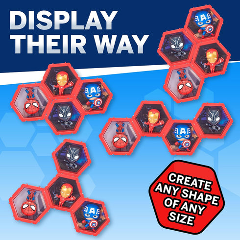 WOW! PODS 4D Marvel Black Panther Toy, Unique Connectable & Collectable Toy Figure, Wall/Shelf Display, Easter Basket Stuffers, Toy Figures, Black...