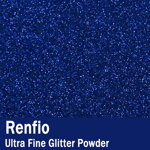 Renfio Ultra Fine Glitter Powder Metallic Resin Glitter 2.11 Oz (60g) PET Flakes Crafts Sequins 1/128" Blue Glitter Epoxy Chips Flakes for Tumbler...