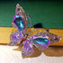 Stunning Big Purple Rhinestone Butterfly Brooch Pin with Color Crystal Accent...
